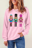 Nutcracker Graphic Round Neck Long Sleeve Sweatshirt - Trendsi - Flyclothing LLC
