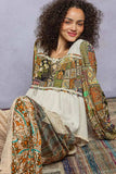 POL Balloon Sleeve Peplum Blouse with Trim Detail - Trendsi - Flyclothing LLC