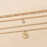 Four Layered Pendant Necklace - Trendsi - Flyclothing LLC