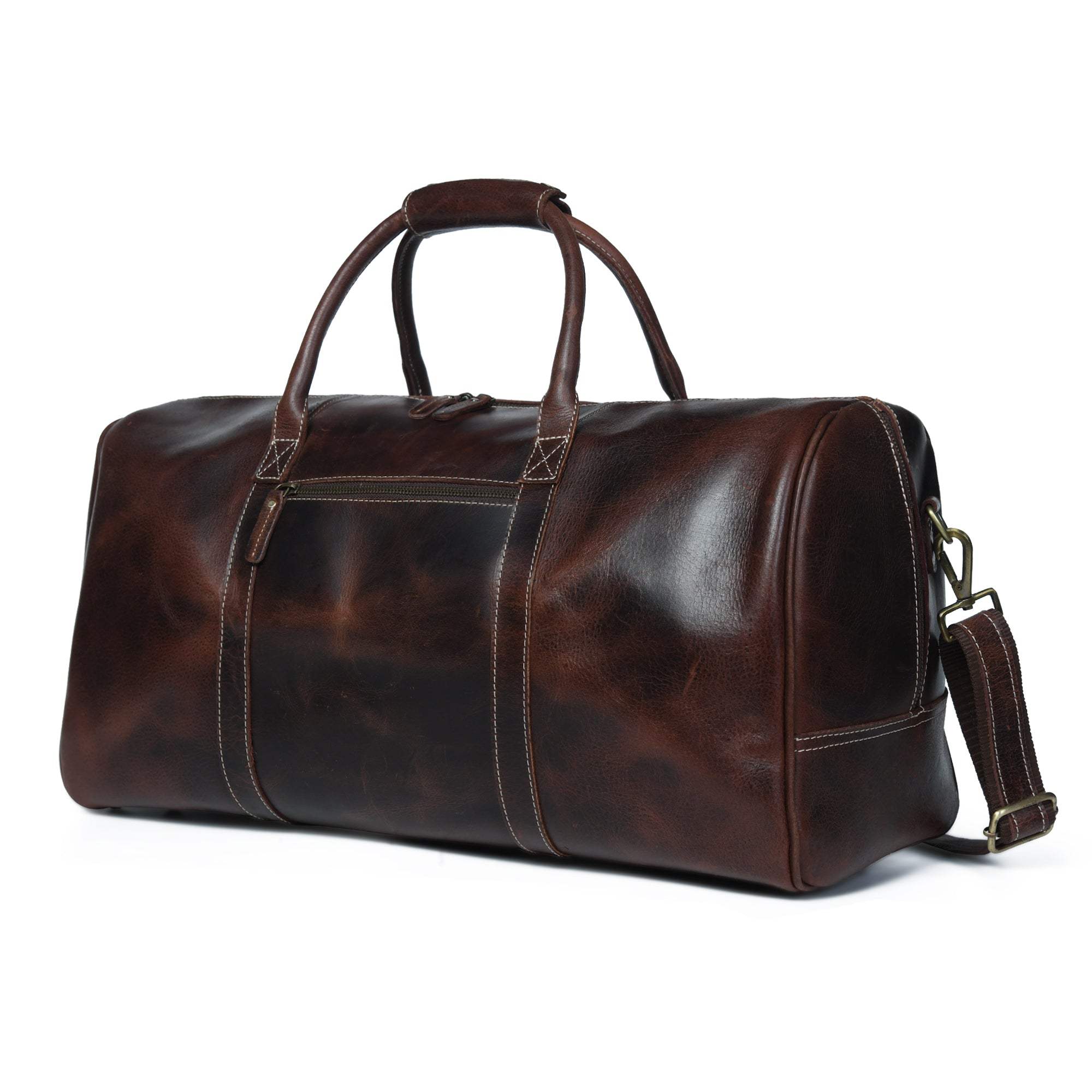 The Buffalo Traveller- Walnut - Classy Leather Bags - Flyclothing LLC