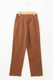 Decorative Button Straight Leg Pants - Trendsi - Flyclothing LLC