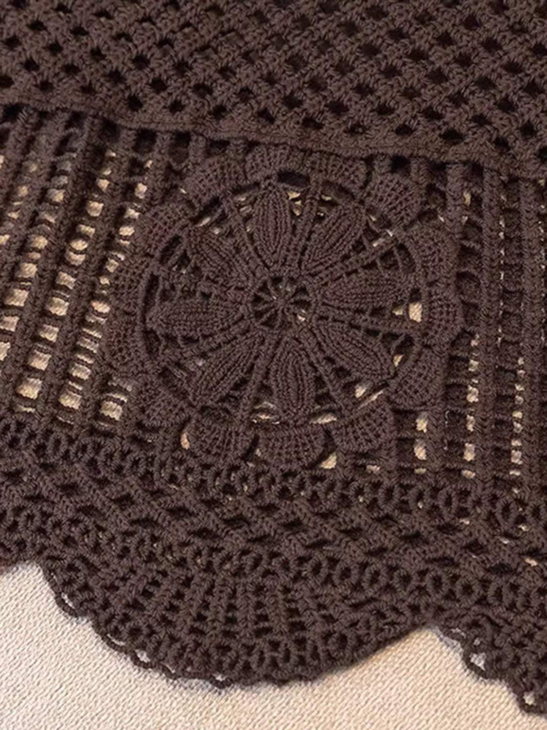 Openwork Scoop Neck Tank - Trendsi - Flyclothing LLC