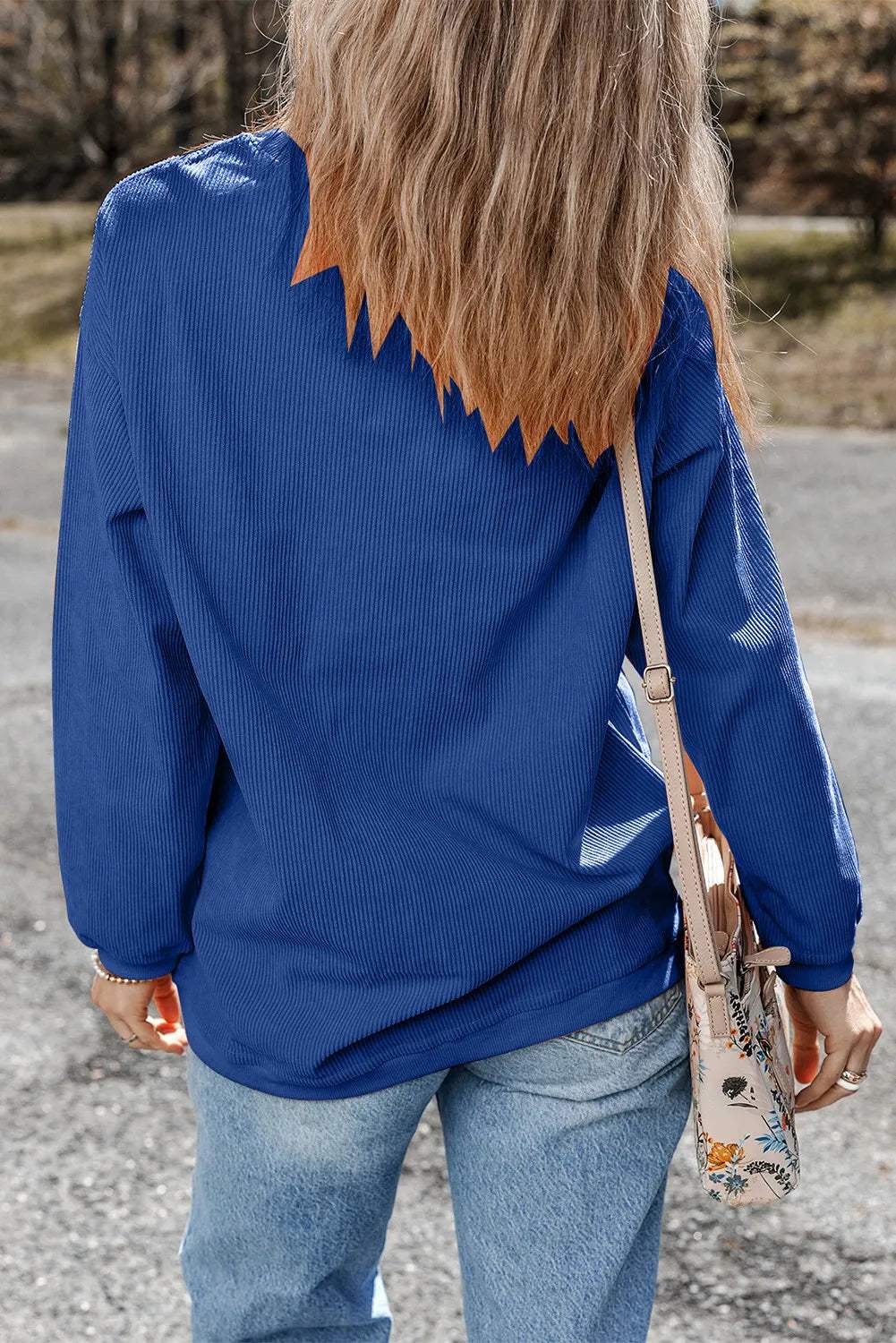 GAME DAY Round Neck Long Sleeve Sweatshirt - Trendsi - Flyclothing LLC