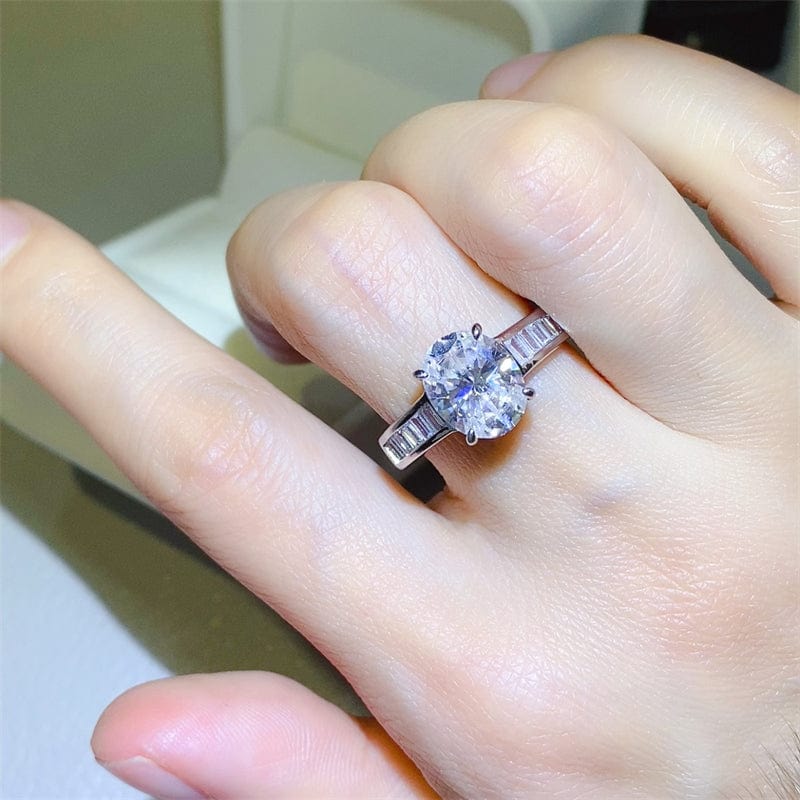 3 Carat Moissanite 925 Sterling Silver Ring - Trendsi