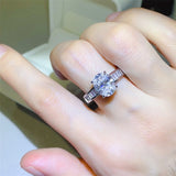 3 Carat Moissanite 925 Sterling Silver Ring - Trendsi