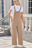 Lovelet Square Neck Wide Strap Overalls with Pockets - Trendsi - Flyclothing LLC