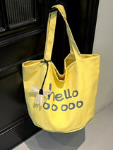 Letter Canvas Tote Bag - Trendsi - Flyclothing LLC