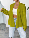 Open Front Dropped Shoulder Cardigan - Trendsi - Flyclothing LLC