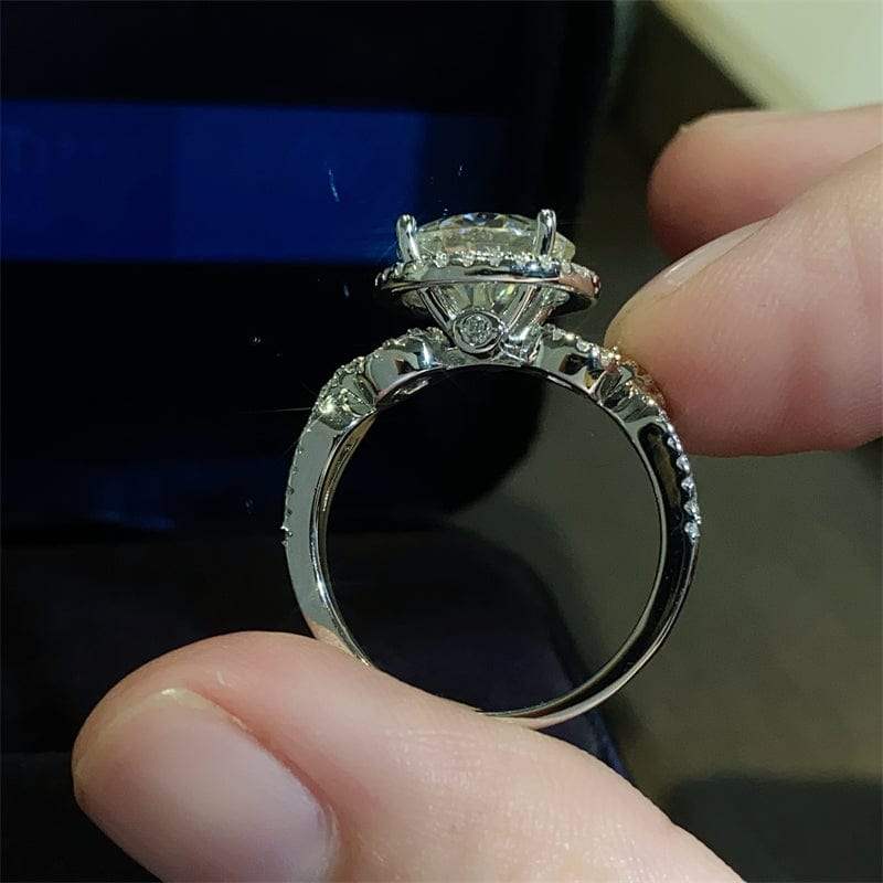 3 Carat 925 Sterling Silver Moissanite Ring - Trendsi - Flyclothing LLC