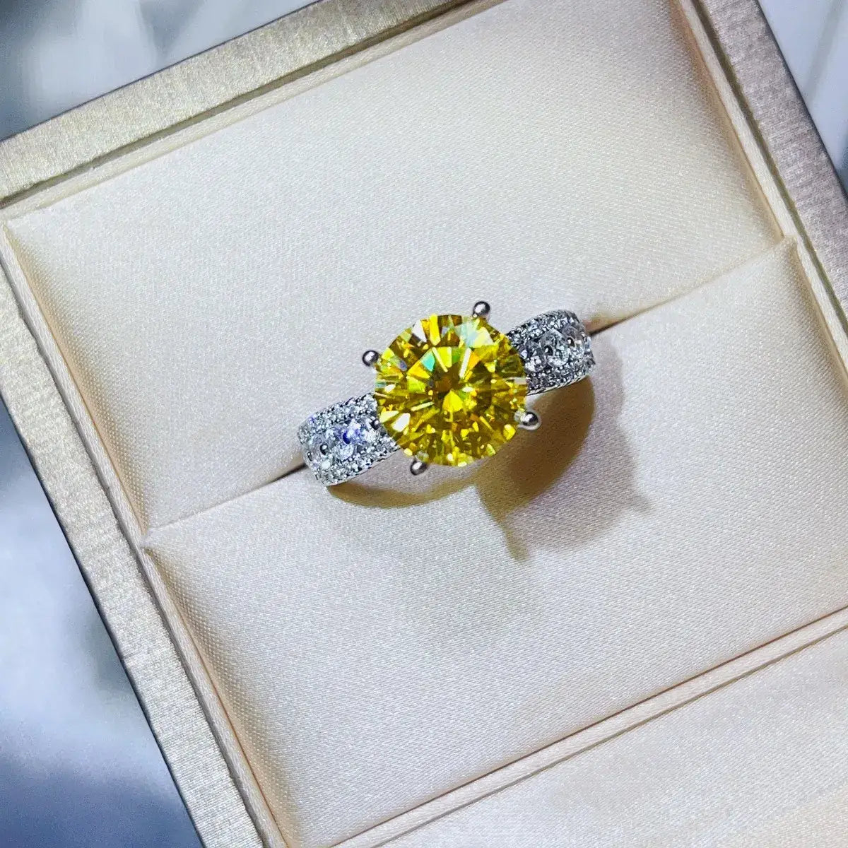 3 Carat Moissanite 925 Sterling Silver Ring - Trendsi - Flyclothing LLC