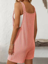 Mandy Texture Adjustable Strap Overalls with Pockets - Trendsi - Flyclothing LLC