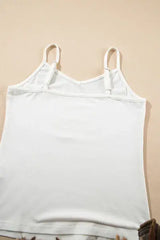 V-Neck Cami and Round Neck Short Sleeve Cover Up Set - Trendsi - Flyclothing LLC