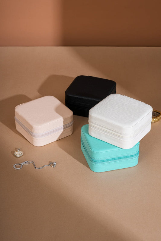 PU Leather Square Jewelry Box - Trendsi