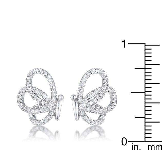 .45 Ct CZ Butterfly Stud Earrings - JGI - Flyclothing LLC