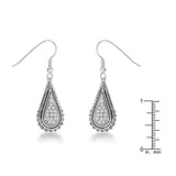 .45 Ct Tear Drop Rhodium Earrings with CZ - JGI - Flyclothing LLC