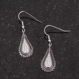.45 Ct Tear Drop Rhodium Earrings with CZ - JGI - Flyclothing LLC