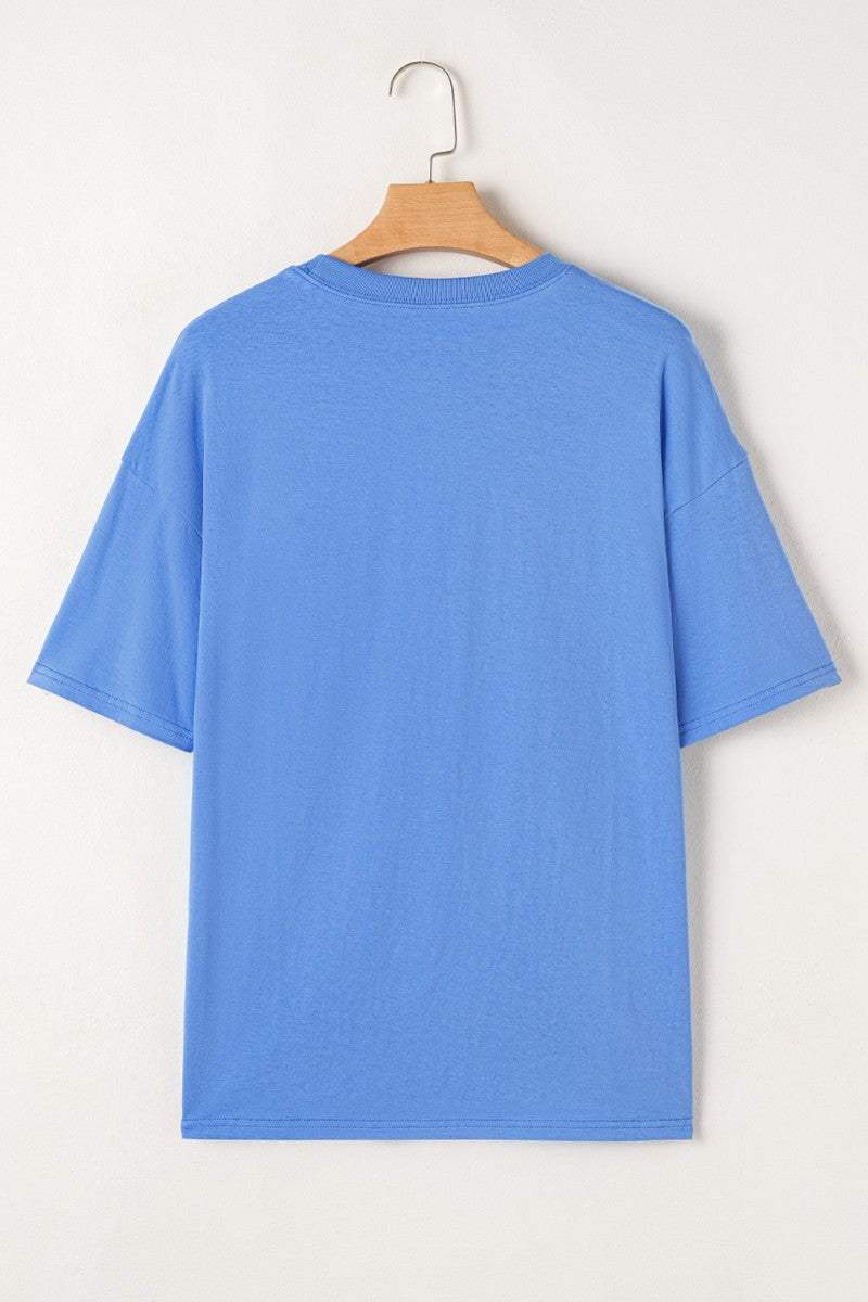 Graphic Round Neck Short Sleeve T-Shirt - Trendsi - Flyclothing LLC
