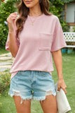 Round Neck Half Sleeve T-Shirt - Trendsi - Flyclothing LLC