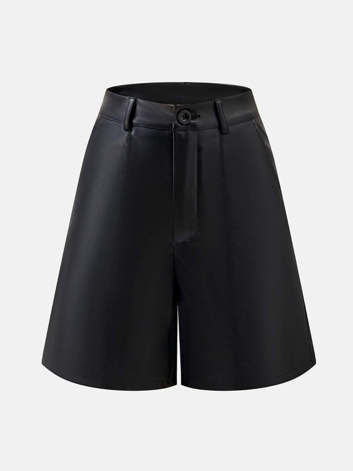 PU Leather High Rise Shorts - Trendsi - Flyclothing LLC