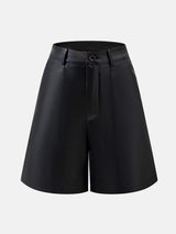 PU Leather High Rise Shorts - Trendsi - Flyclothing LLC