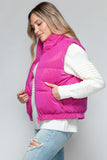 Snobbish Fine Fur Lining Quilted Vest - Trendsi