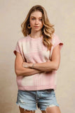 BiBi Checker With Stripes Pattern Sleeveless Sweater - Trendsi - Flyclothing LLC