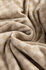 Checkered Print Kangaroo Pocket Drawstring Hoodie - Trendsi - Flyclothing LLC