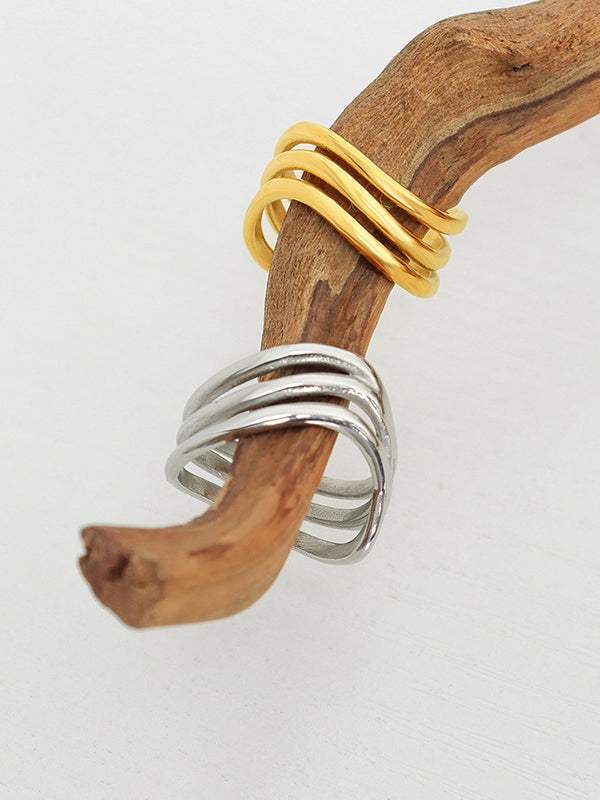 Titanium Steel Three-Layered Ring - Trendsi - Flyclothing LLC