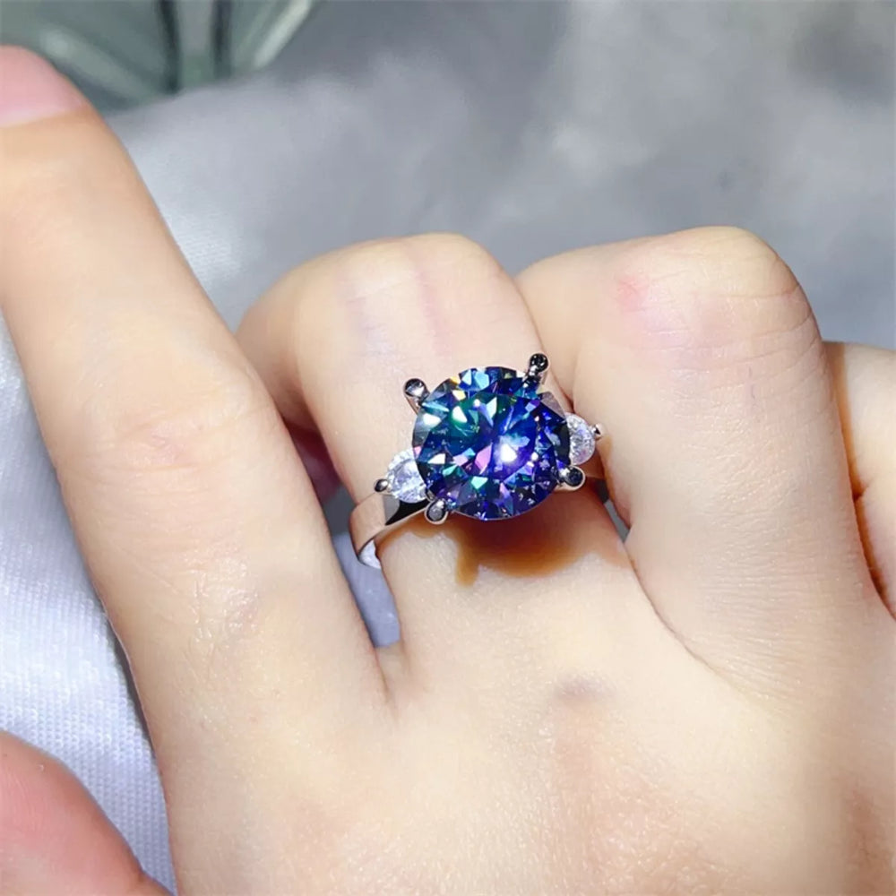 5 Carat Moissanite 925 Sterling Silver Ring - Trendsi - Flyclothing LLC