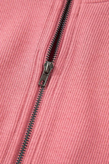 French Terry Zipped Collar Sleeveless Drawstring Waist Mini Dress - Trendsi - Flyclothing LLC