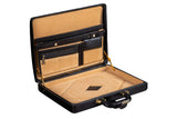 Leather Executive Men's Leather Attache Briefcase - Black - Classy Leather Bags - Flyclothing LLC