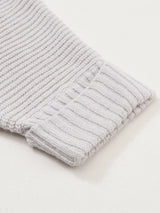 Oversized Fold Over Sleeve Open Front Cardigan - Trendsi - Flyclothing LLC