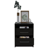 Light and Dark Oak Two Drawer Nightstand - Homeroots