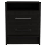 Light and Dark Oak Two Drawer Nightstand - Homeroots - Flyclothing LLC
