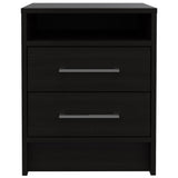 Light and Dark Oak Two Drawer Nightstand - Homeroots