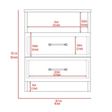 Brown Open Compartment Two Drawer Nightstand - Homeroots - Flyclothing LLC