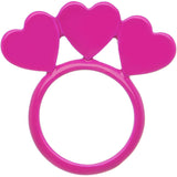 Size 6 Pink Neon Sweet Hearts Enamel Ring - BodyCandy - Flyclothing LLC