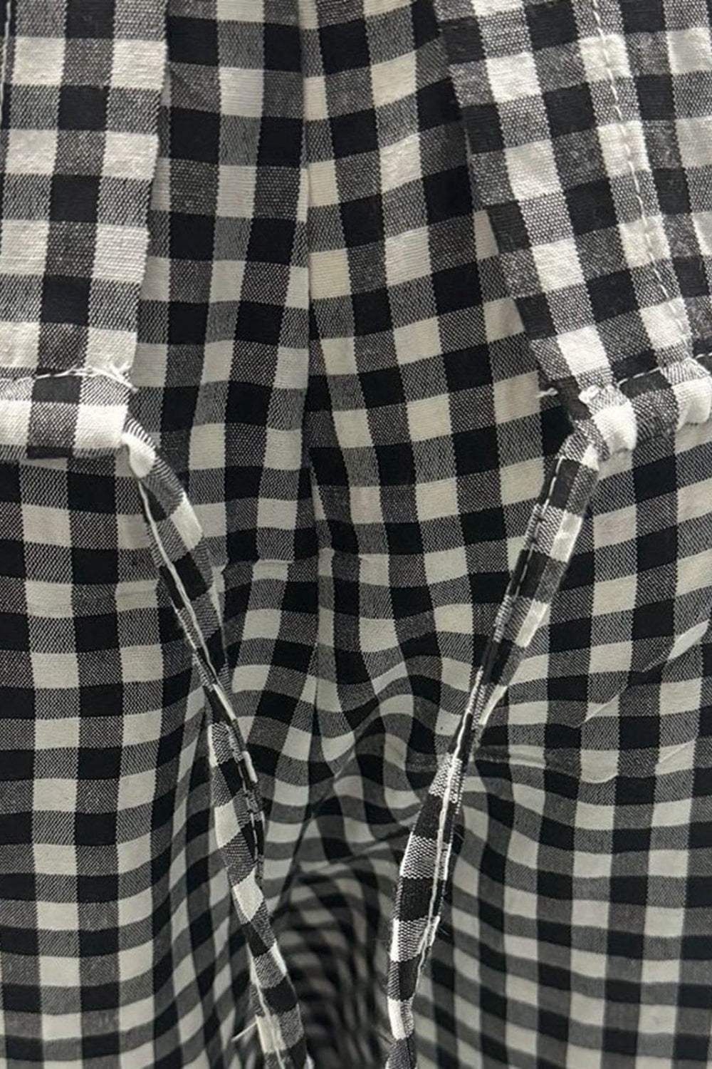 Full Size Plaid Round Neck Half Sleeve Top and Pants Set - Trendsi - Flyclothing LLC