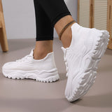 Round Toe Platform Athletic - Trendsi