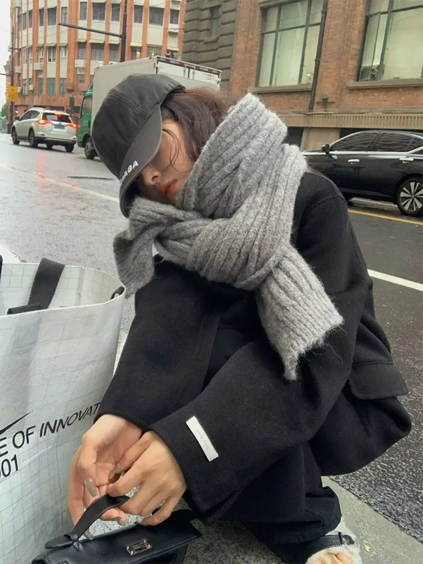 Cozy Knitted Winter Scarf - Trendsi - Flyclothing LLC