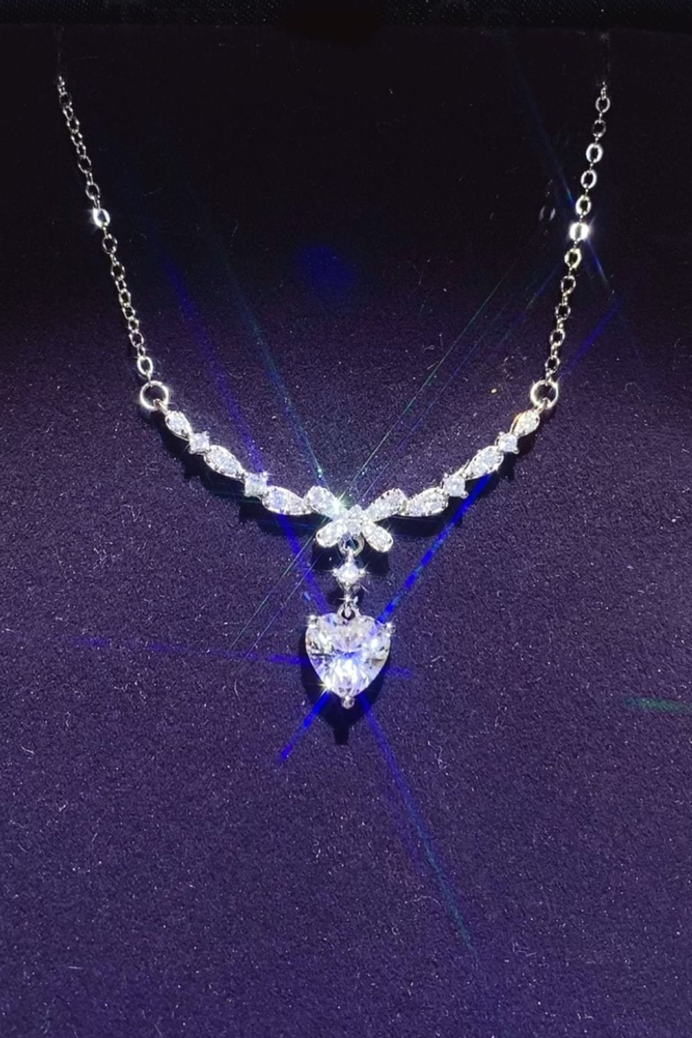 1 Carat 925 Sterling Silver Moissanite Necklace - Trendsi