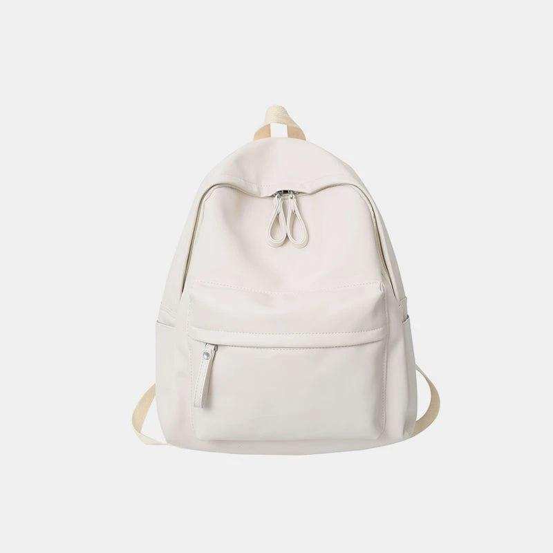PU Leather Zip Backpack Bag - Trendsi - Flyclothing LLC