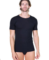 EGI Luxury Wool Silk Men's Short Sleeve T-Shirt. Proudly Made in Italy (456) - tittimitti - Flyclothing LLC