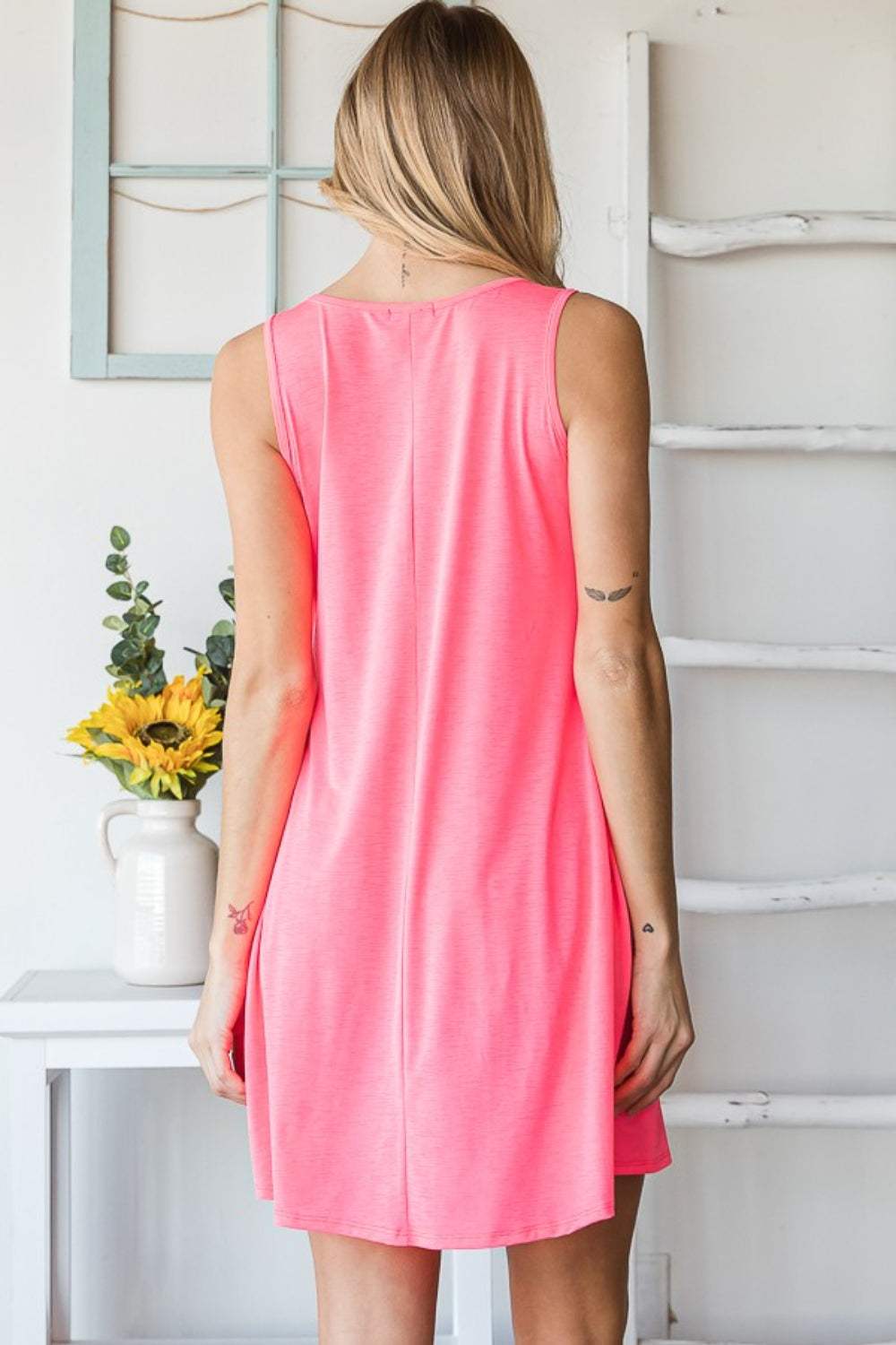 Heimish Full Size V-Neck Mini Tank Dress with Pockets - Trendsi - Flyclothing LLC