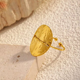 Hammered Disc Open Ring - Trendsi - Flyclothing LLC