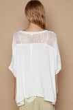 POL Eyelet Detail Studded High-Low Top - Trendsi