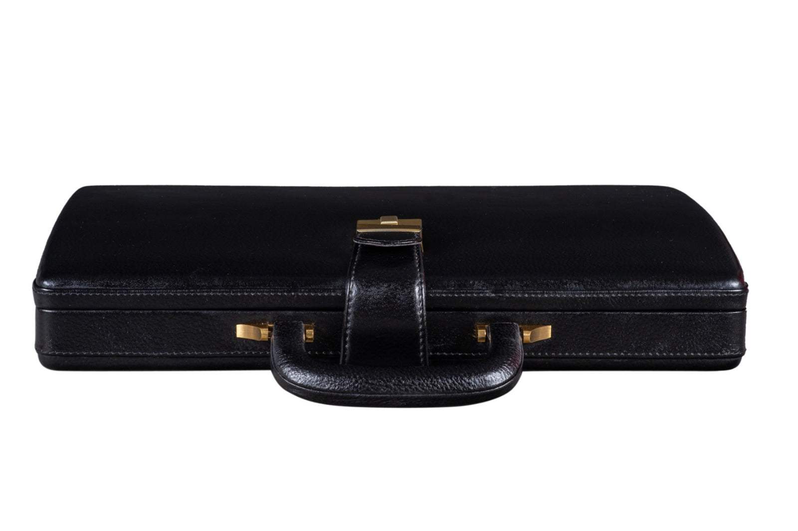 Leather Executive Men's Leather Attache Briefcase - Black - Classy Leather Bags - Flyclothing LLC