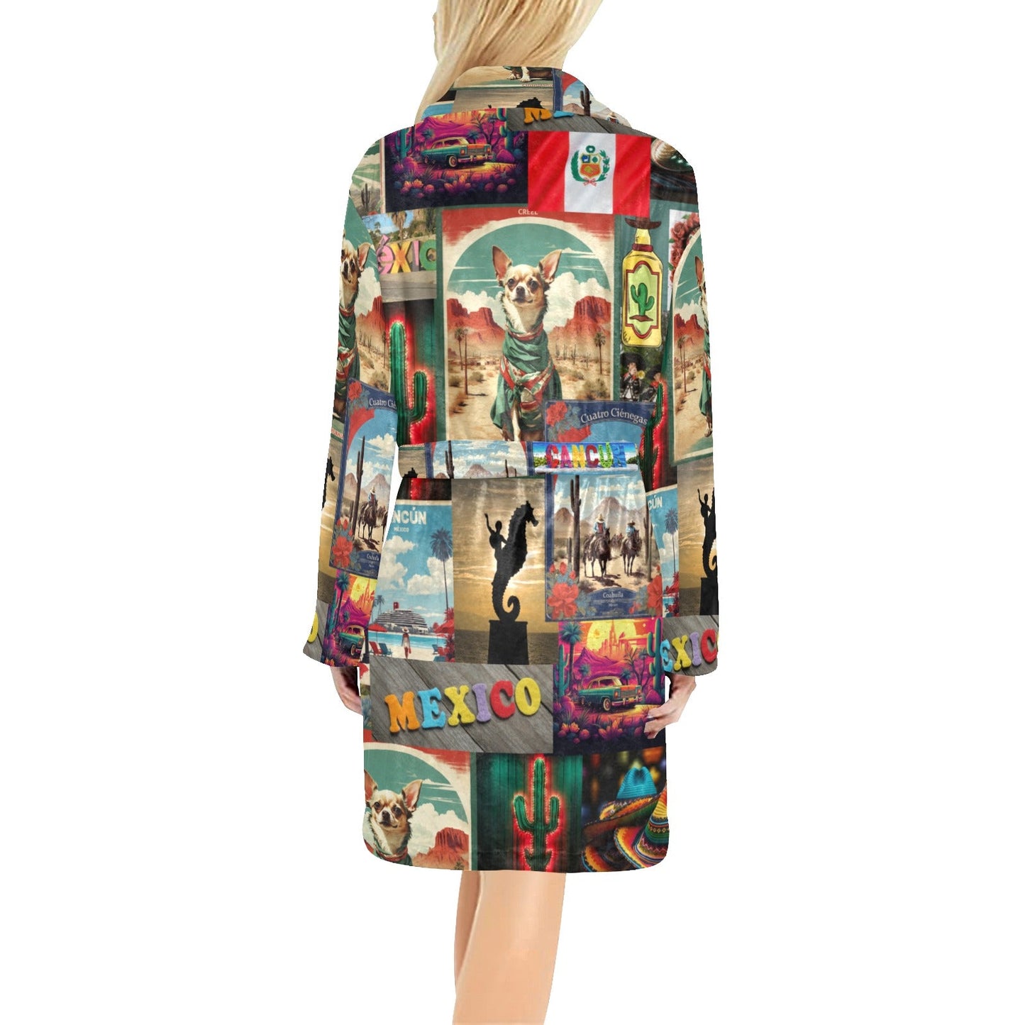 Baha Ranch Colores de Mexico The Love of Mexico Fleece Robe