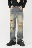 Distressed Mid Rise Jeans with Pockets - Trendsi