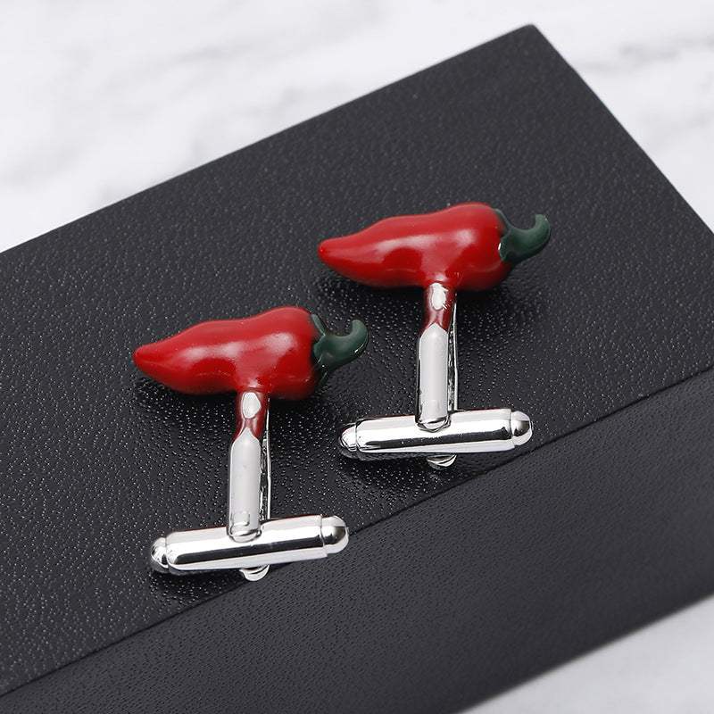Mens Creative Red Pepper French Cufflinks - My Store - Flyclothing LLC